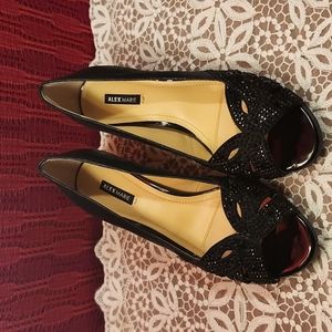Alex Marie rhinestone heels black size 6